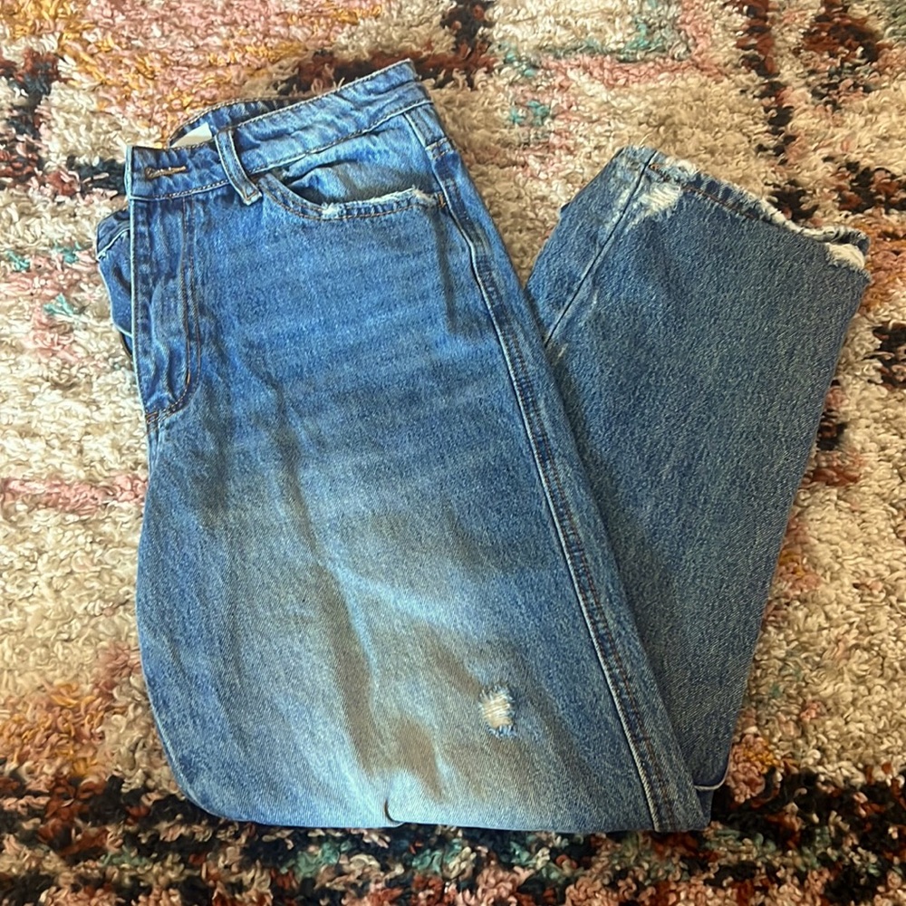 Vervet darkish wash mom jeans, size 28